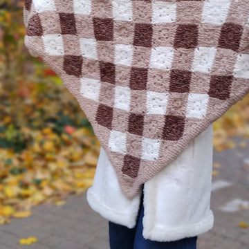 Gingham Triangle Shawl