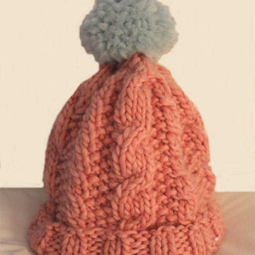 Cable Pom Hat