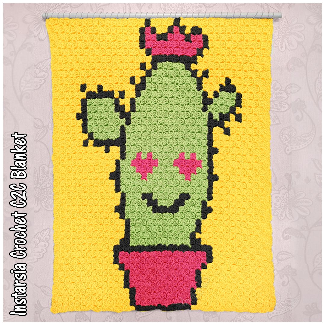 Intarsia - I love Cactus - Chart Only