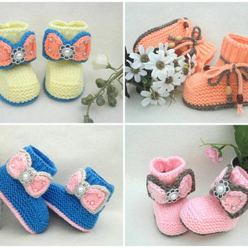 Knitting PATTERN Sweet Baby Booties Girl Baby Shoes