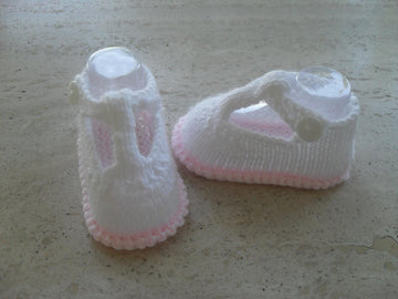 Baby Girl T Bar White Shoes