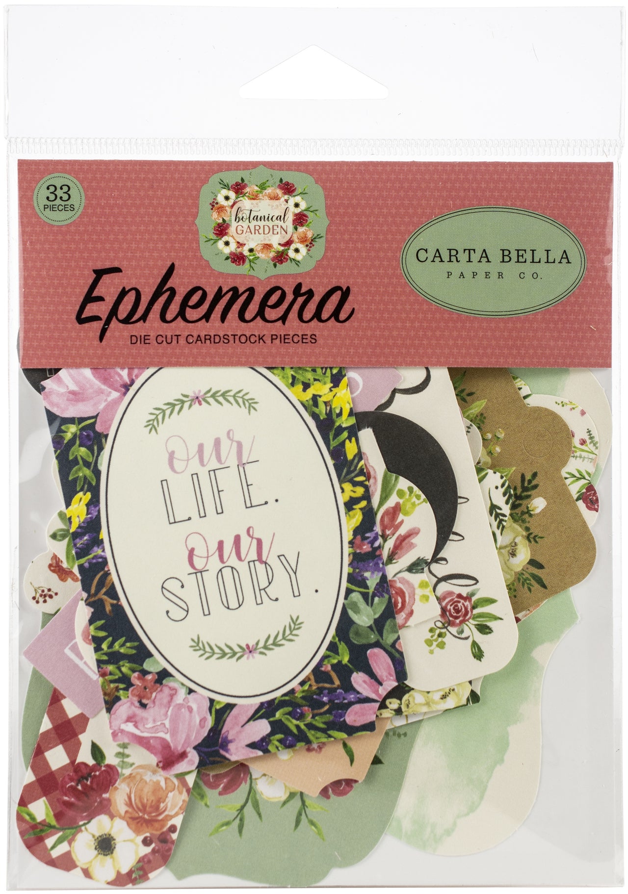 Echo Park Paper Carta Bella Cardstock Ephemera 33/Pkg - Icons, Botanical Garden