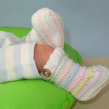 Easy Baby Candy Stripe Booties