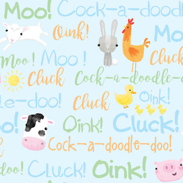 Craft Cotton Company Playful Farm - Words