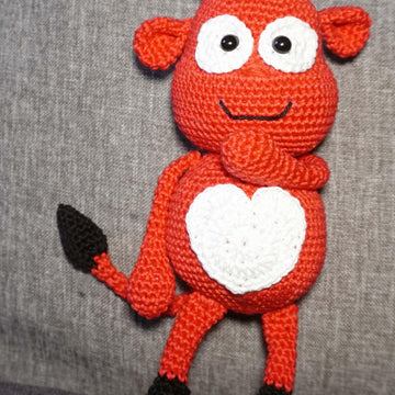 Crochet pattern devil Amon with heart