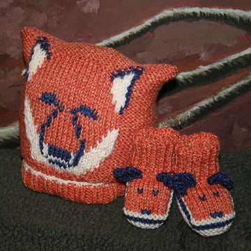 Fox and Wolf Cub Baby Hat and Booties