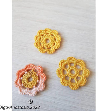 Medium crochet flower for autumn decor
