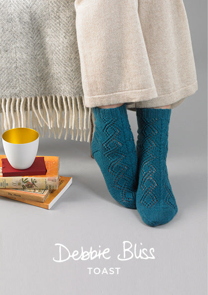 Enya Socks - Knitting Pattern For Women in Debbie Bliss Toast