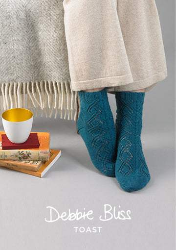 Enya Socks - Knitting Pattern For Women in Debbie Bliss Toast