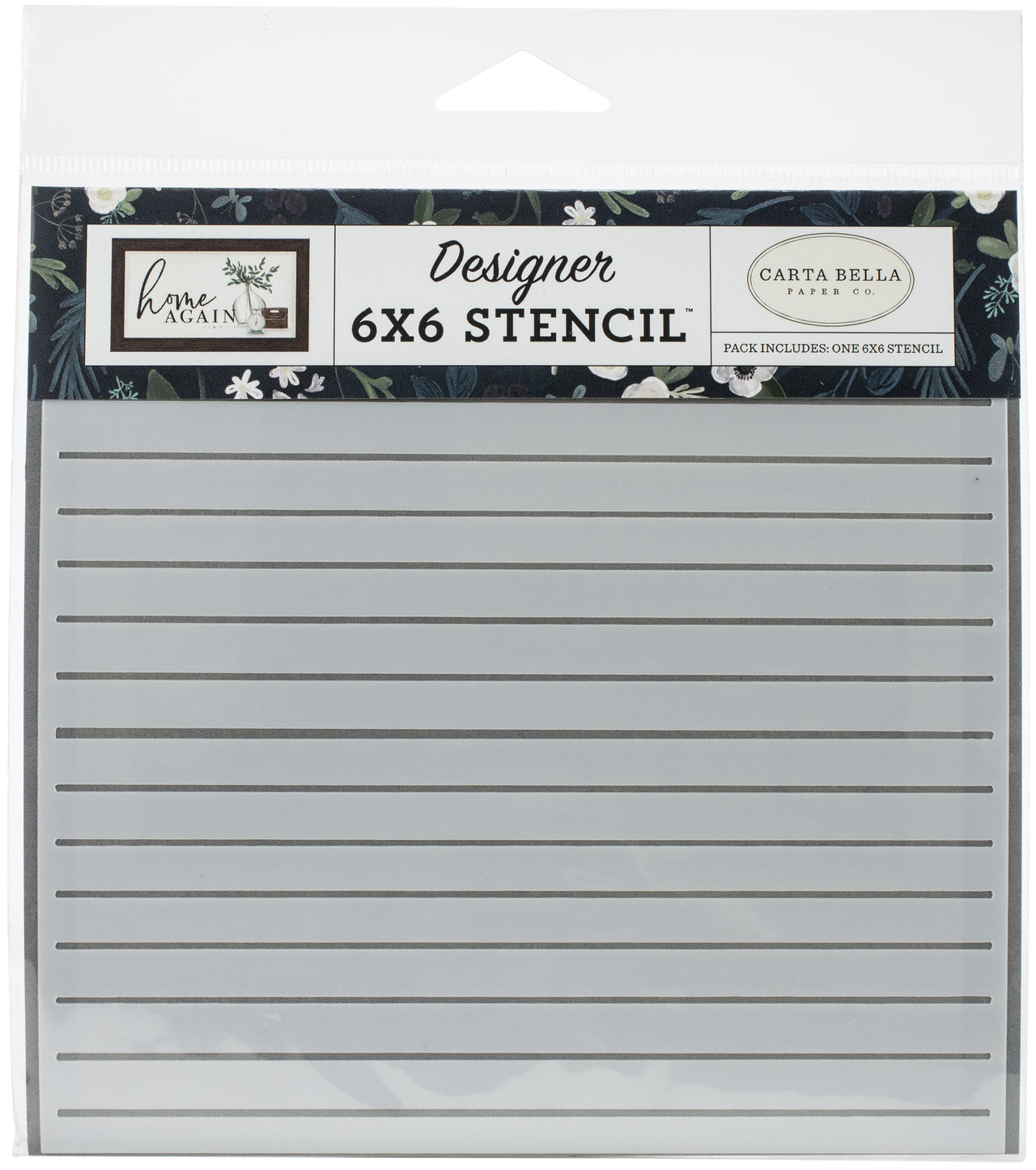 Echo Park Paper Carta Bella Stencil 6"X6" - Our Home Shiplap