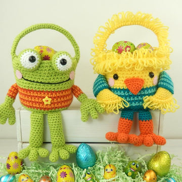 Chick and Frog Easter Baskets