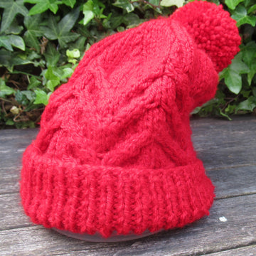 Child's Cable Bobble Hat