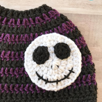 Skeleton Messy Bun Beanie
