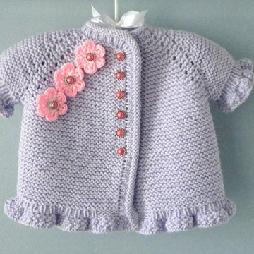 Knitting PATTERN Baby Girl Cardigan Charlotte