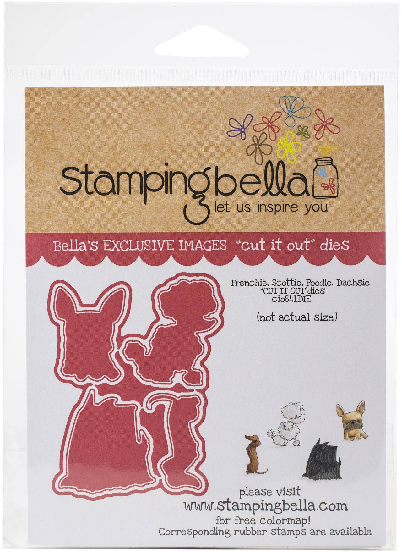 Stamping Bella Cut It Out Dies - Frenchie, Scottie, Poodle & Dachsie
