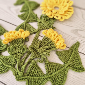 Crochet Dandelion Appliqué