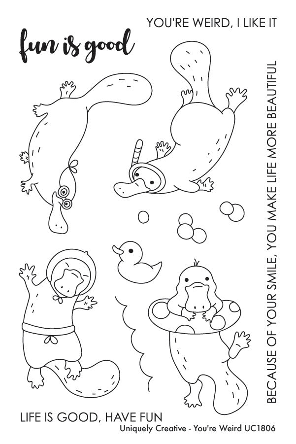Uniquely Creative Clear Stamps - You're Weird