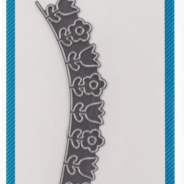 Lawn Fawn Lawn Cuts Custom Craft Border Die - Flower, 1.5"X6"