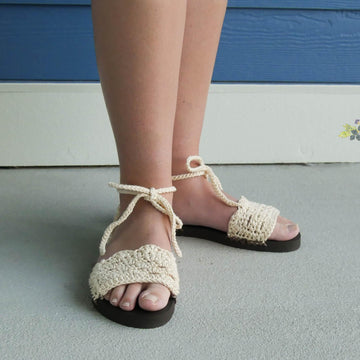 Crochet Sandals with Flip Flop Soles