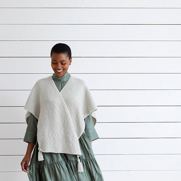 "Sami" - Shawl Knitting Pattern For Women in Debbie Bliss Cashmerino Aran by Debbie Bliss in Debbie Bliss - DB325