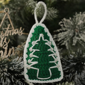Christmas Tree With White Trim For Christmas Tree Crochet Ornaments