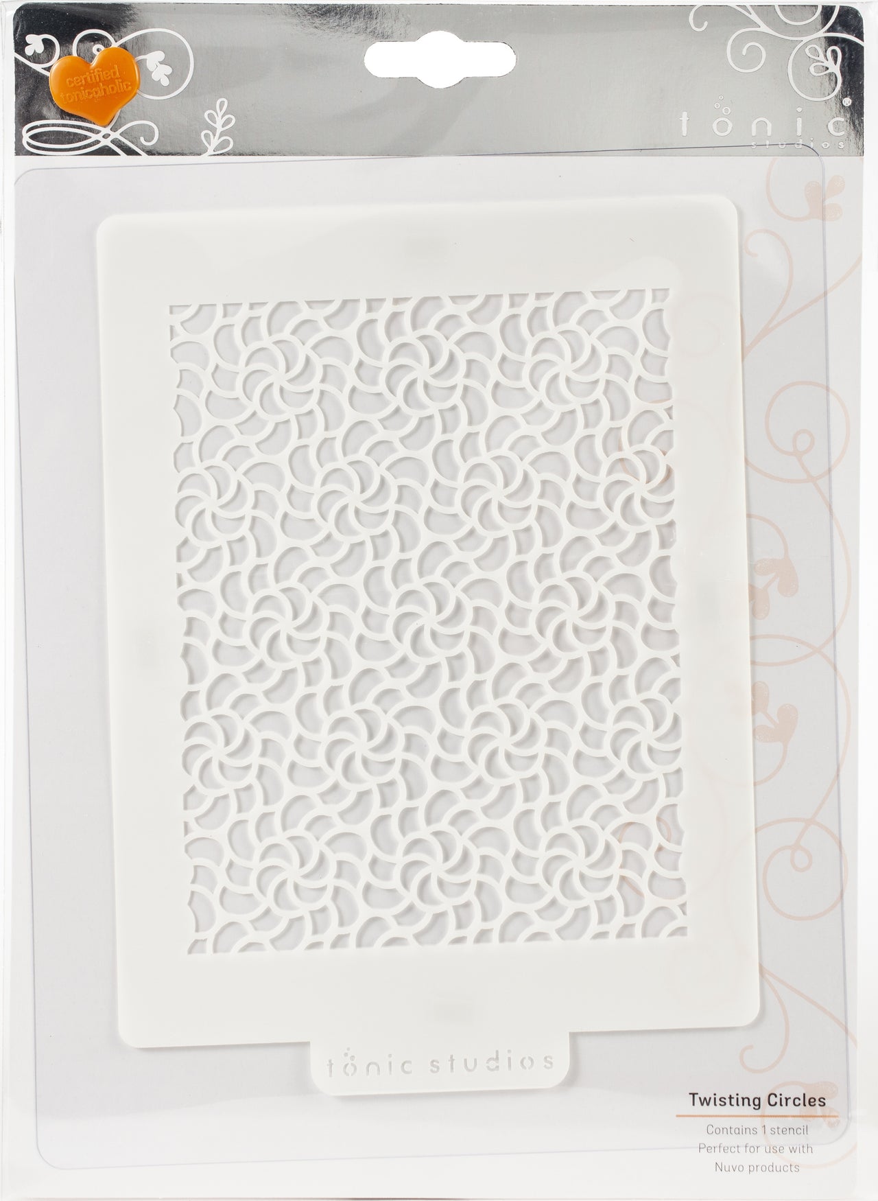 Tonic Studios Stencil 6"X6" - Twisting Circles