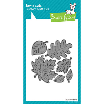 Lawn Fawn Lawn Cuts Custom Craft Die - Stitched Leaves