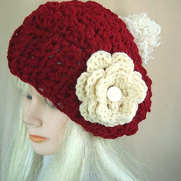 709 CHUNKY PEBBLE STITCH SLOUCHY HAT