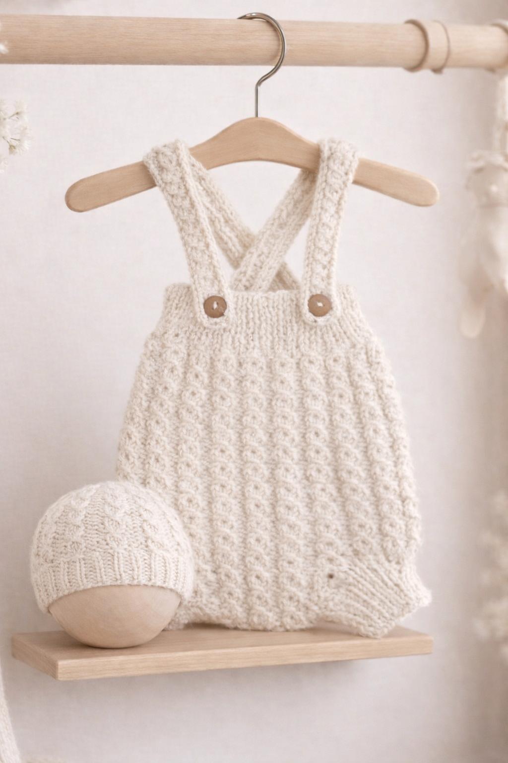 The georgie newborn romper and beanie