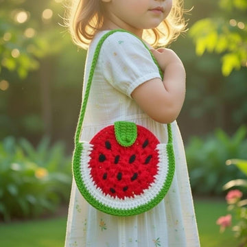 Watermelon Crochet Bag Pattern PDF + Video Tutorial