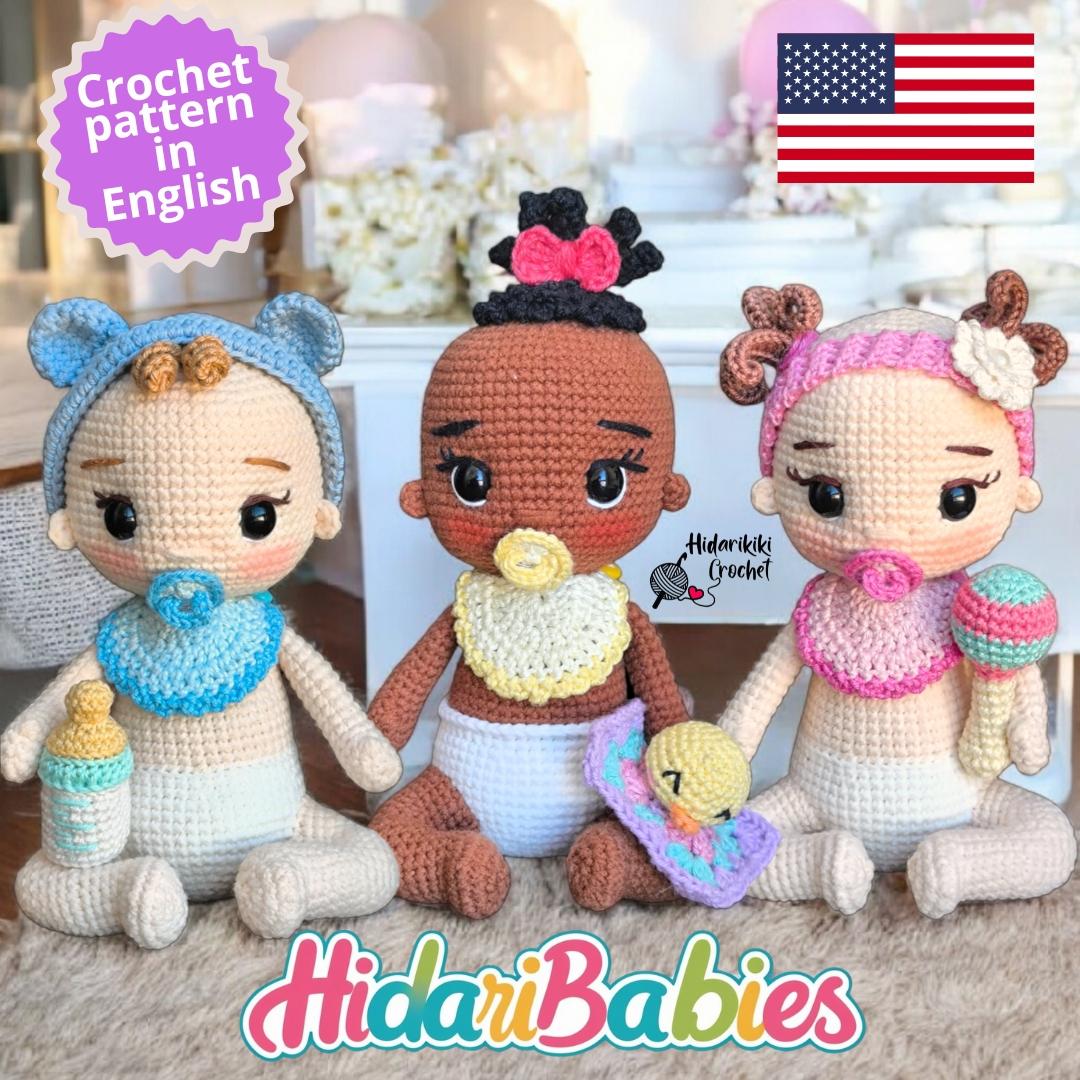 Newborn Baby Doll Amigurumi Crochet Pattern – HidariBabies Collection (PDF)