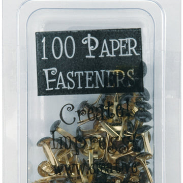 Creative Impressions Mini Metal Paper Fasteners 3mm 100/Pkg - Round - Black