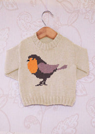Intarsia - Robin Chart - Childrens Sweater