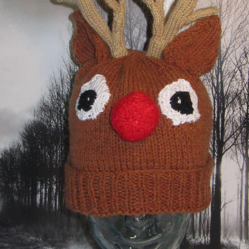 RUDOLPH REINDEER CHRISTMAS BEANIE HAT