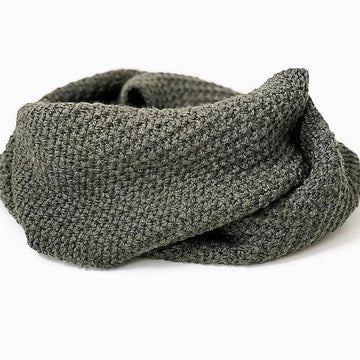 UNISEX ZIG ZAG Olive Scarf