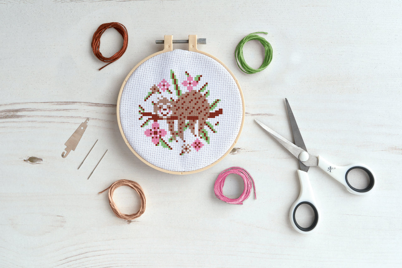 Simply Make Sloth Cross Stitch Kit