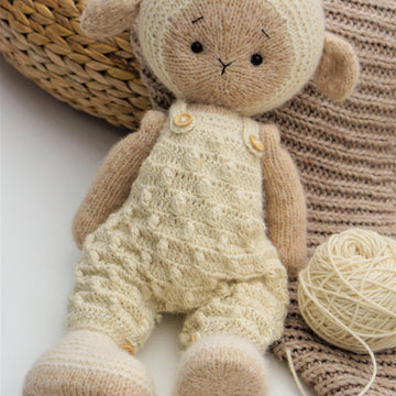 Crochet Pattern Bobble overalls for toys