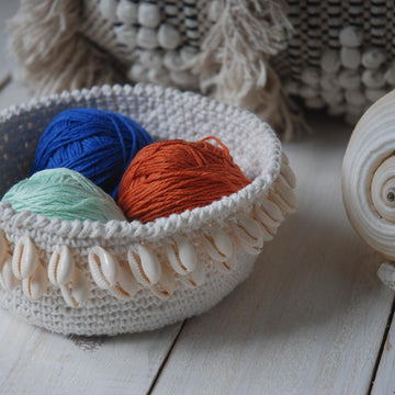 Crochet Cowrie Basket