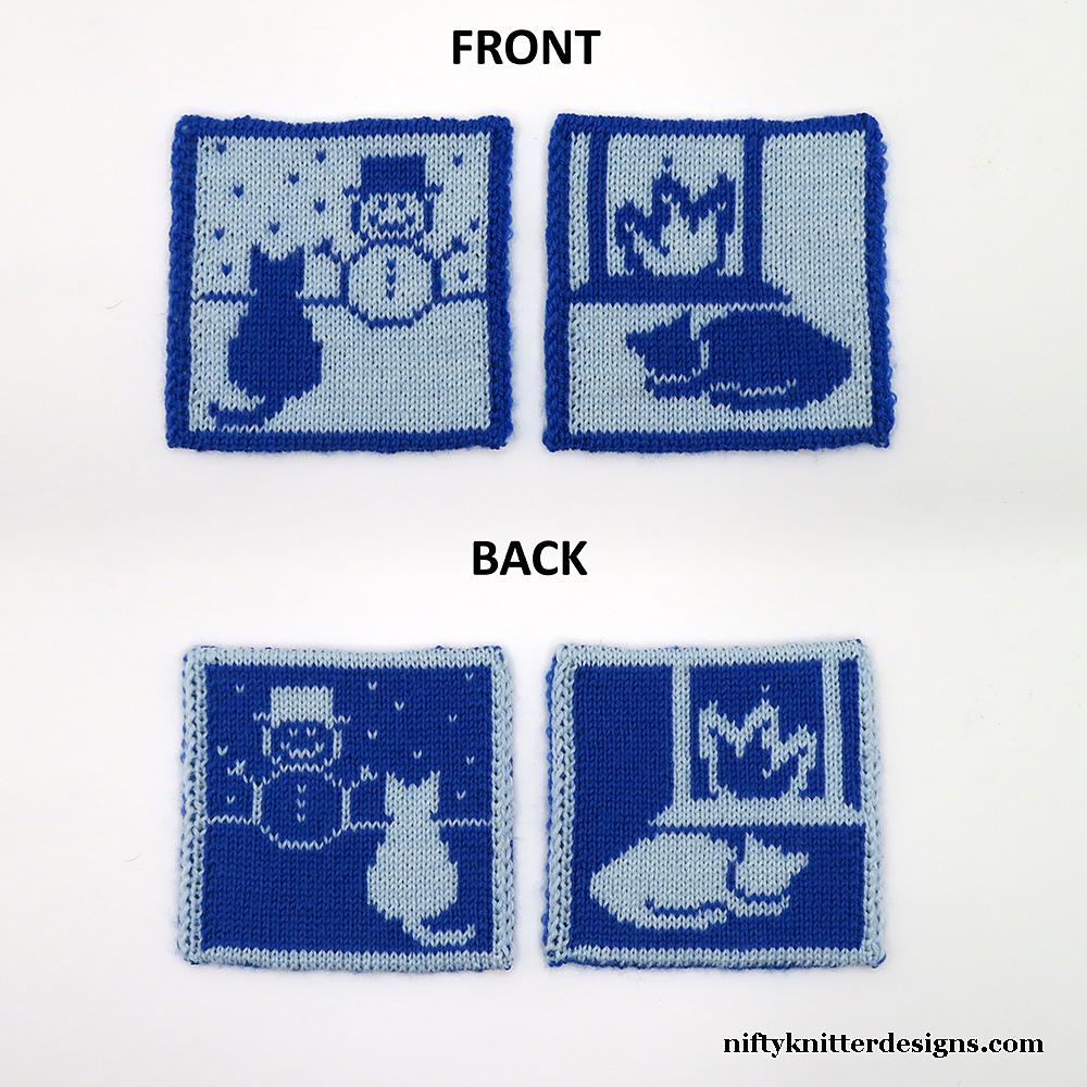 Cats in Winter Coasters