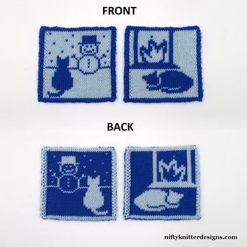 Cats in Winter Coasters