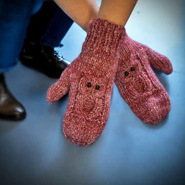 Extra Thick Owl Mittens