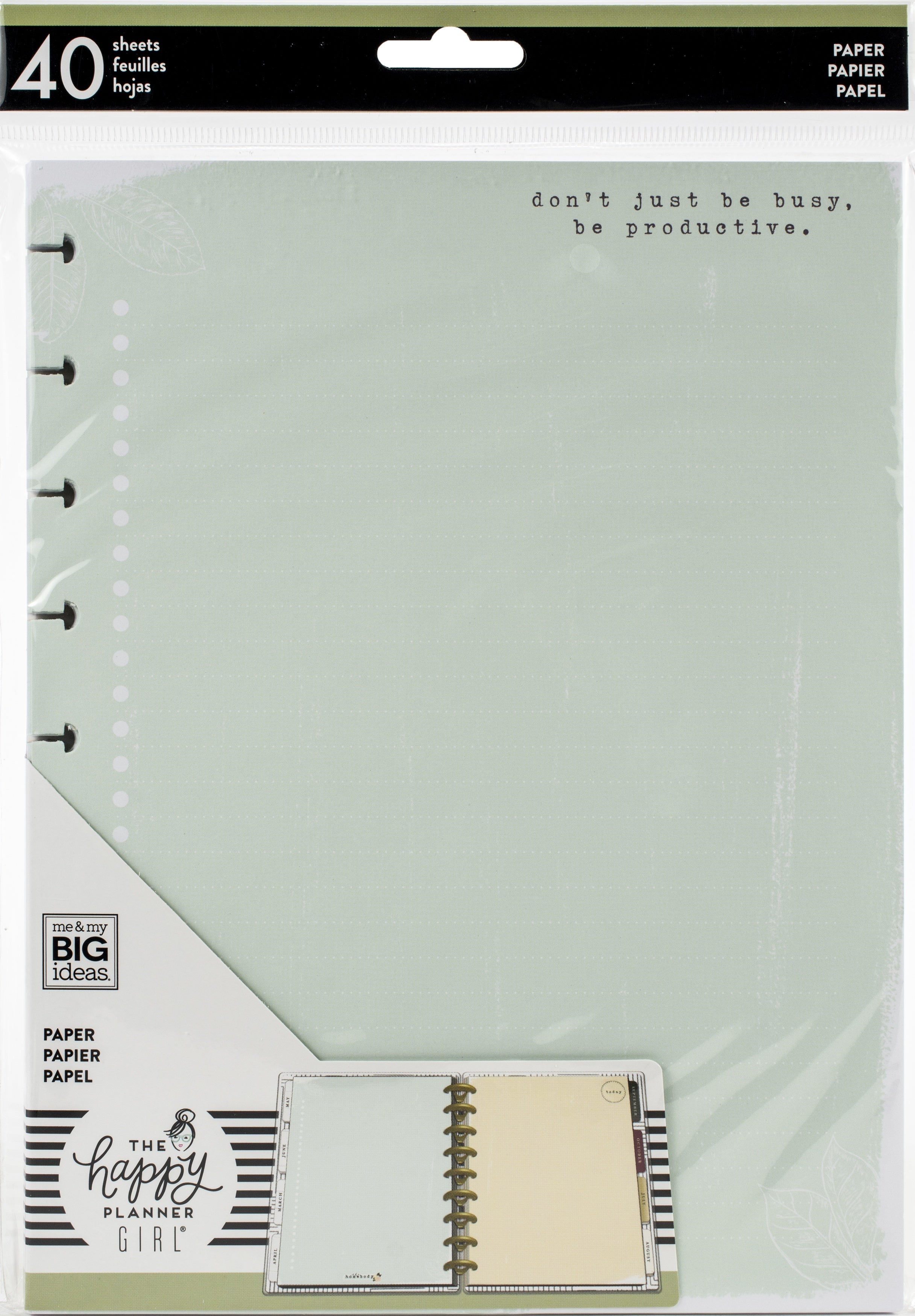 The Happy Planner Fill Paper 9.25"X7" 40/Pkg - Homebody Colored Dot