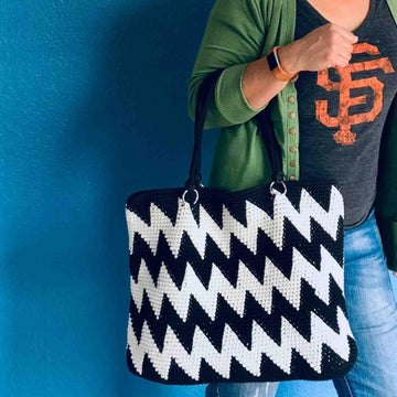 Denise ZigZag Crochet Tote Bag