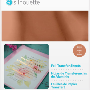 Silhouette America Silhouette 8.5"X11" Foil Transfer Sheets 6/Pkg - Copper
