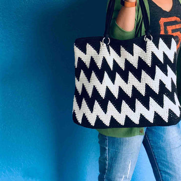 Denise ZigZag Crochet Tote Bag