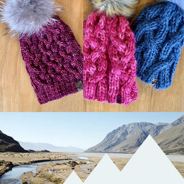 Braided Rivers Beanie - cable knit hat