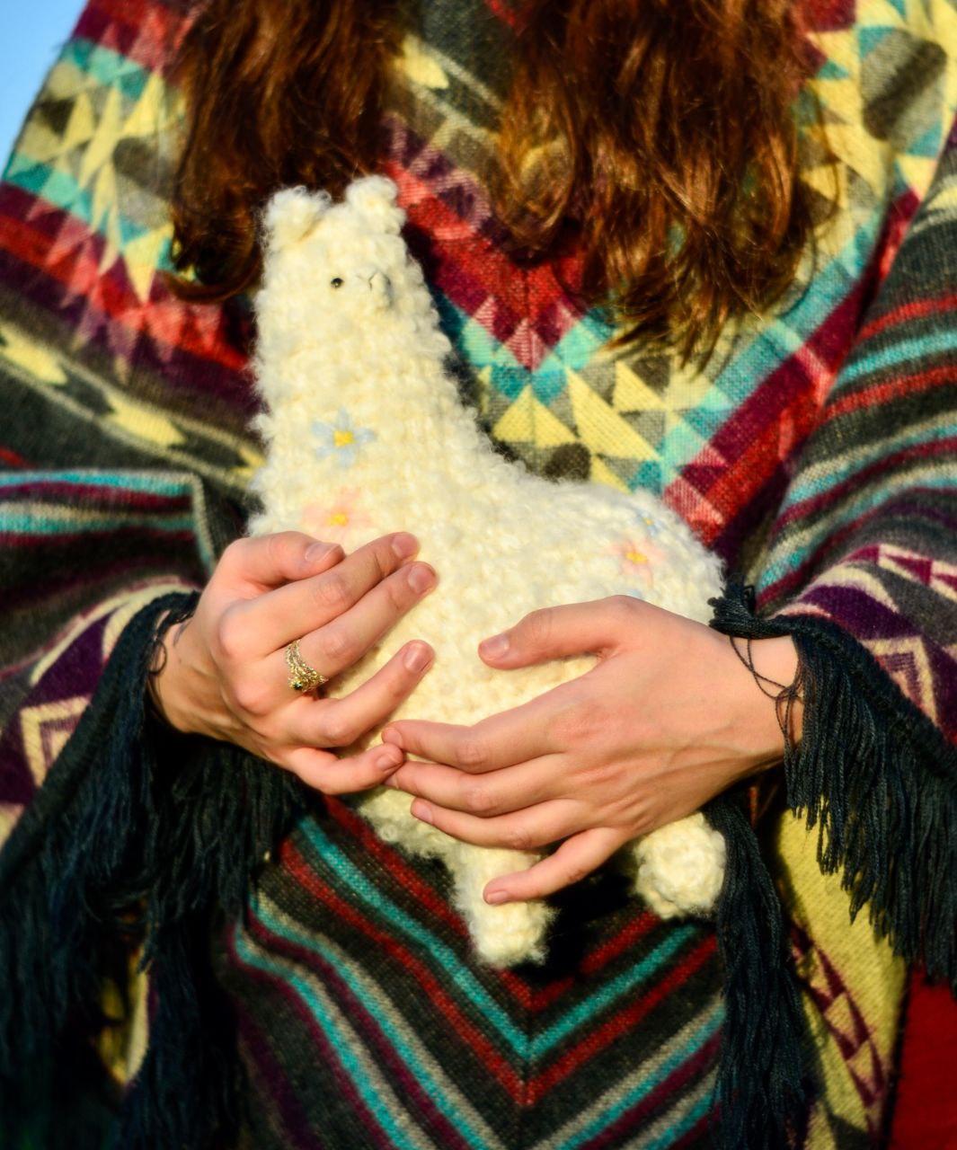 Big curly alpaca toy