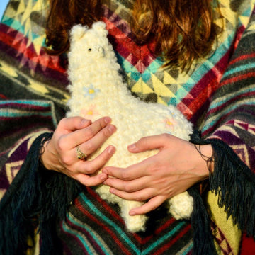 Big curly alpaca toy