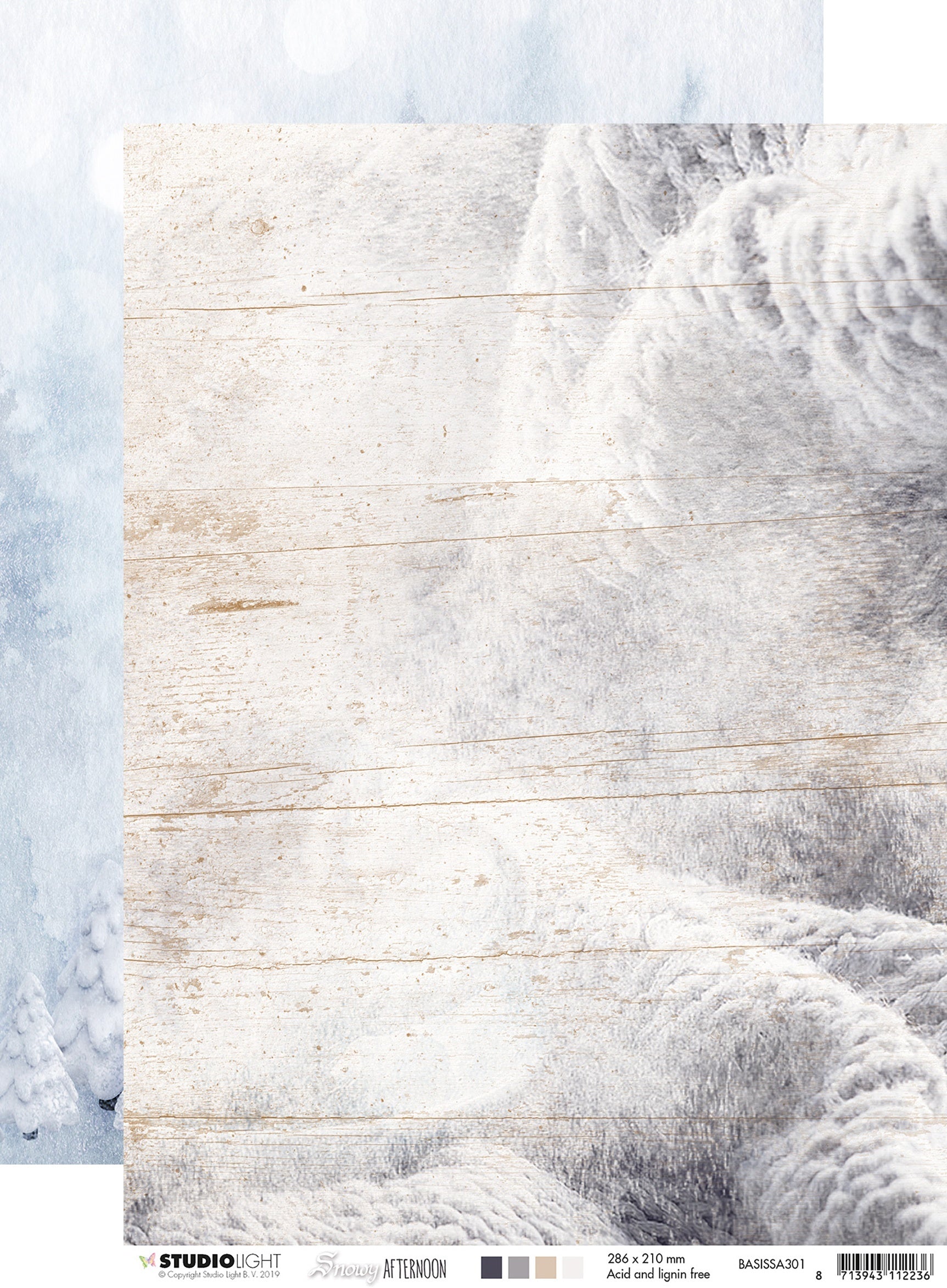 Studio Light Snowy Afternoon Double-Sided Cardstock A4 10/Pkg - NR. 301