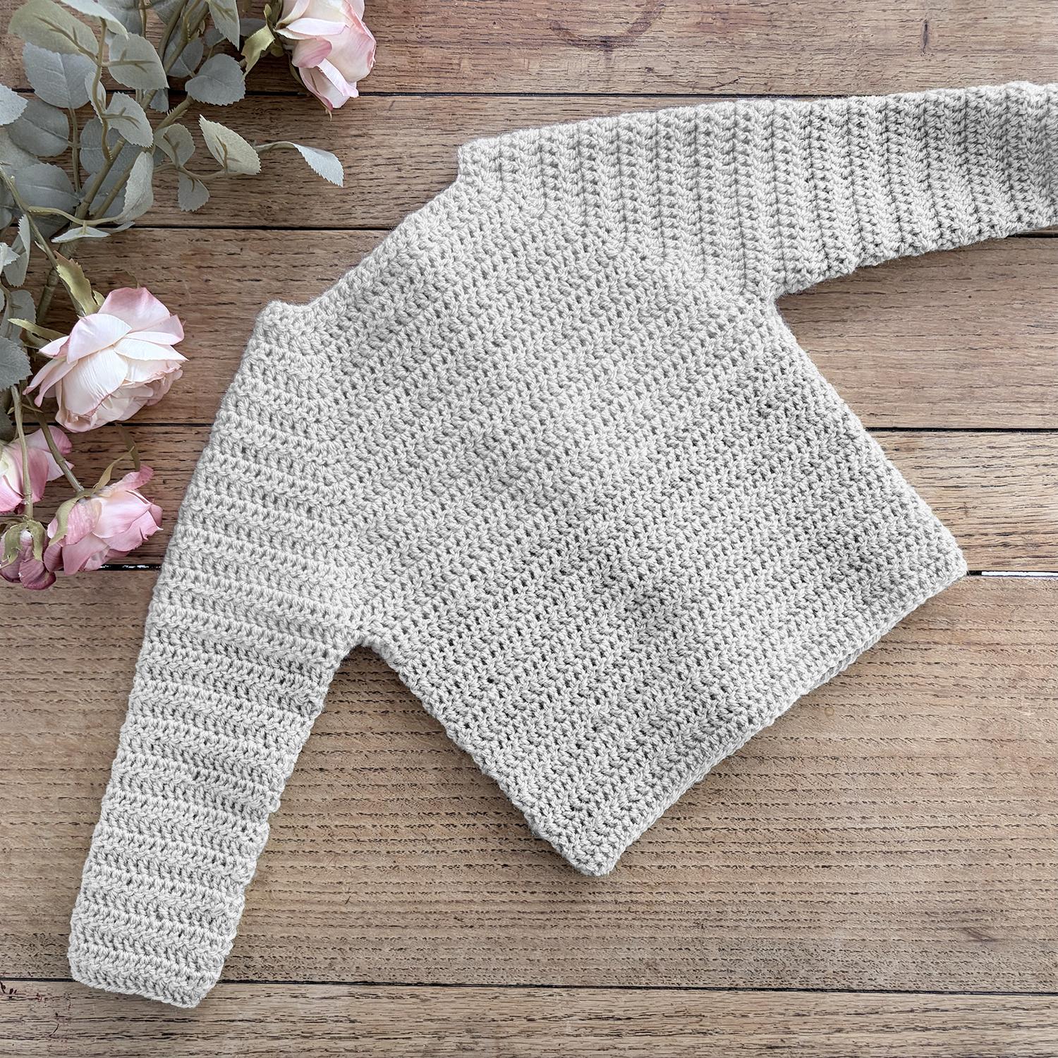 Simple Crochet Baby Cardigan - 0001